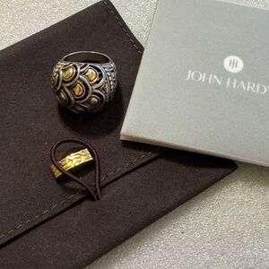 John Hardy Vintage Silver 18K Jaisalmer Dots Dome Ring